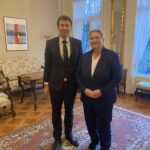 Predsedníčka ÚSŽZ Dagmar Repčeková a veľvyslancom SR Jozefom Polakovičom