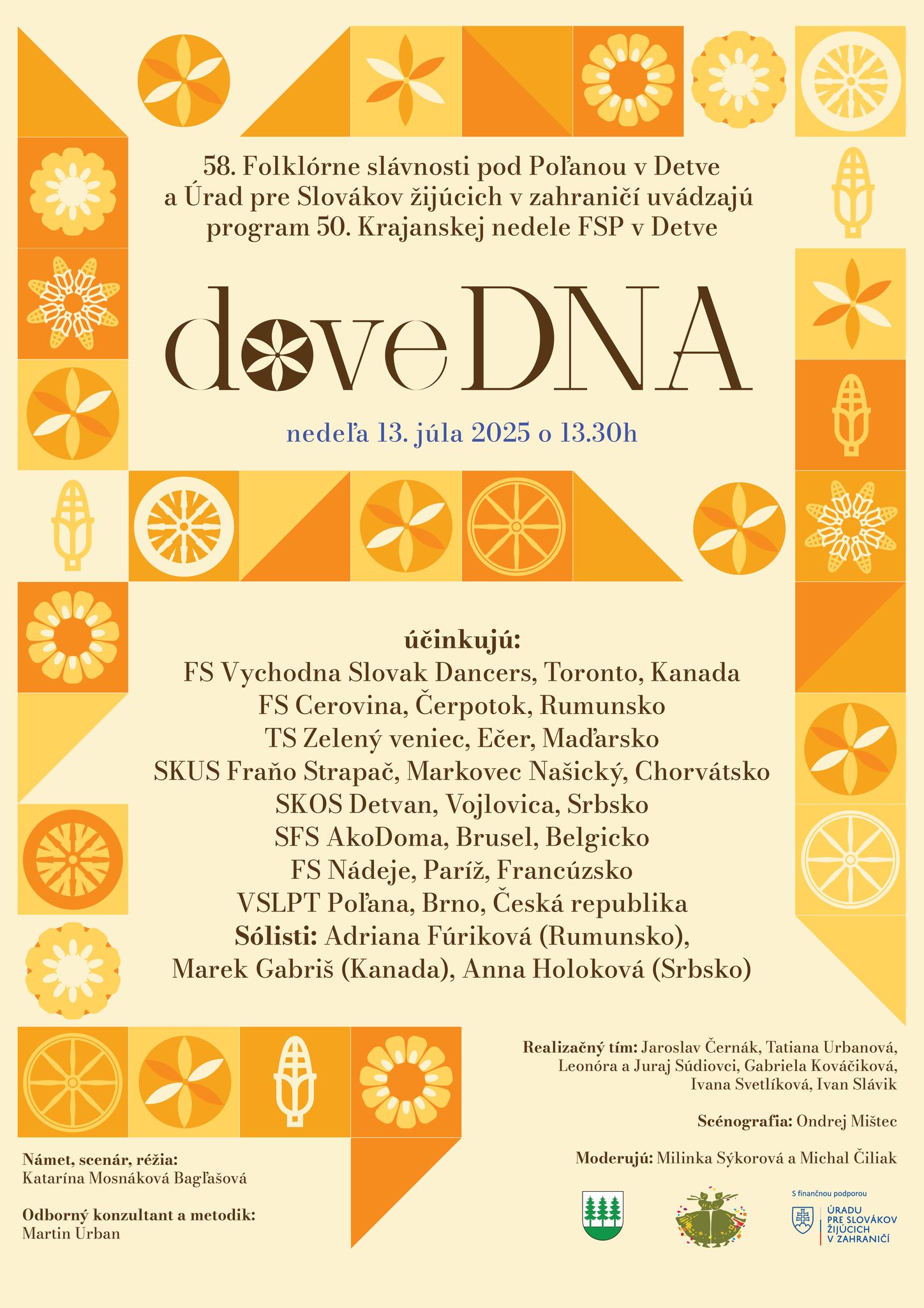 Plagát k podujatiu, žlté tóny, info o konaní v texte