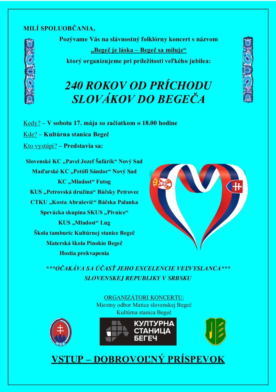 plagát k podujatiu, modrý, trikolóra, info, ktoré je aj v texte