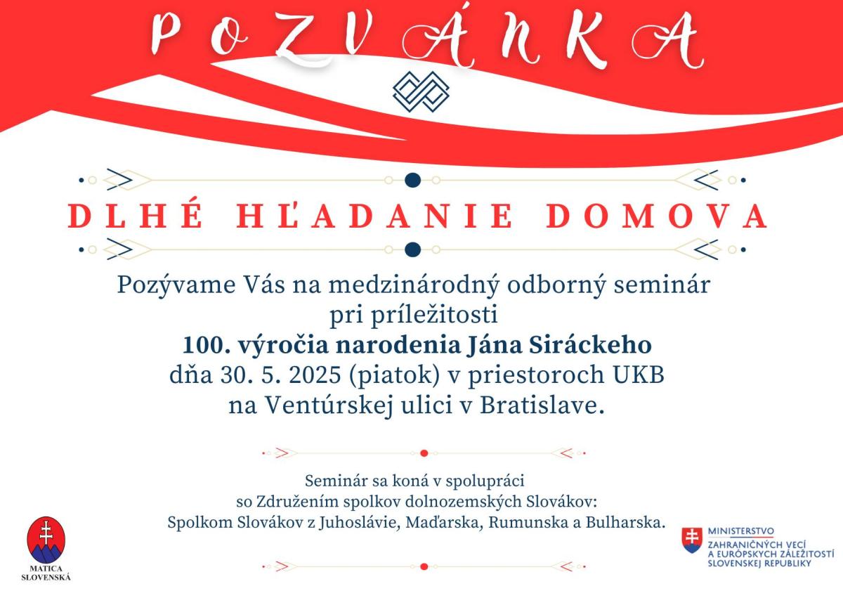 Pozvánka, kombinácia grafiky v bielej a červenej farbe