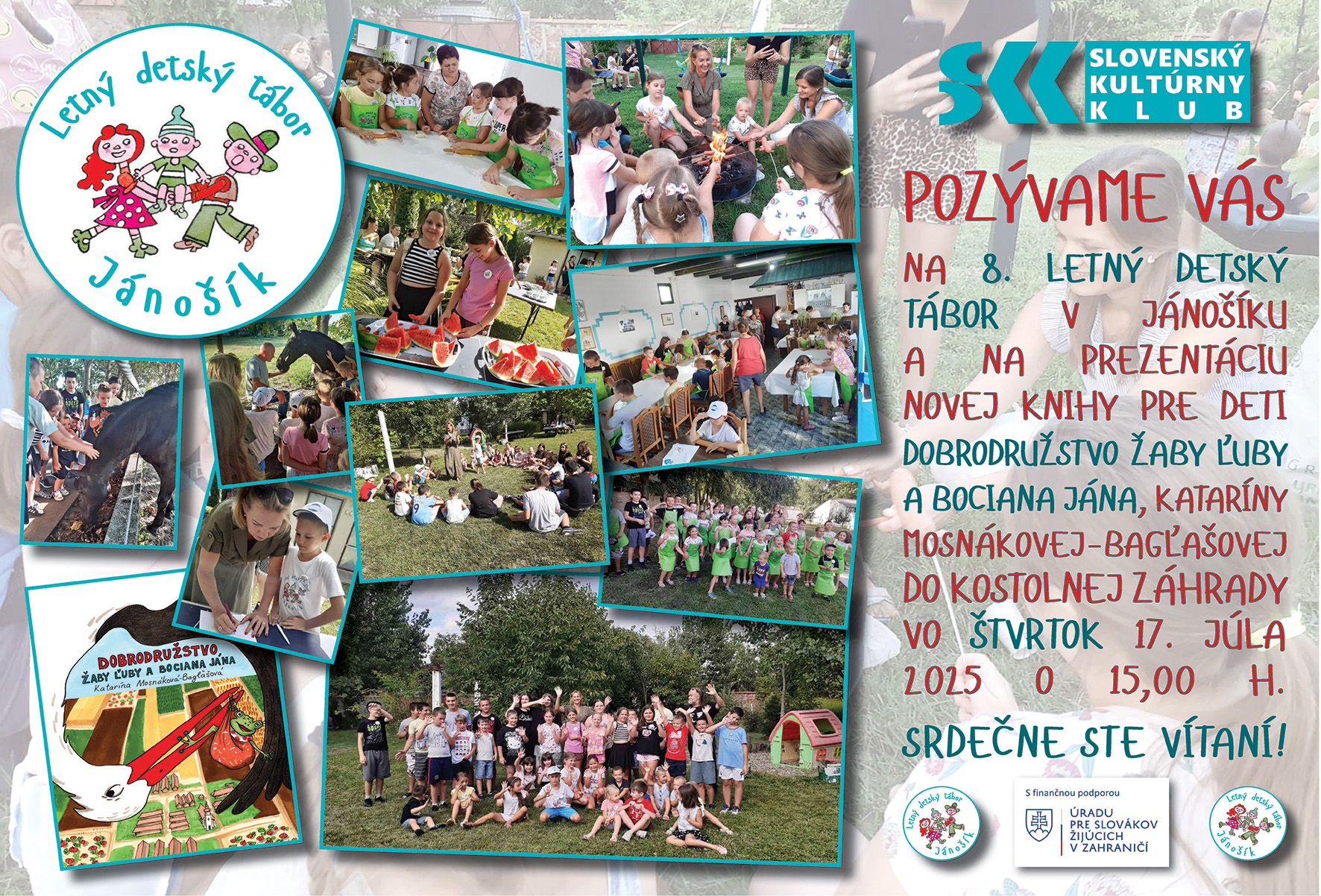Detsky tabor 2025 pozvanka, info v texte