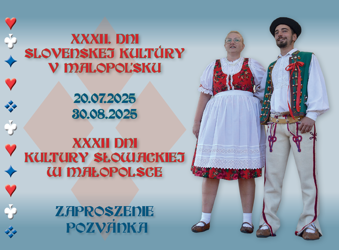 dvojica muž žena v kroji, pozvánka