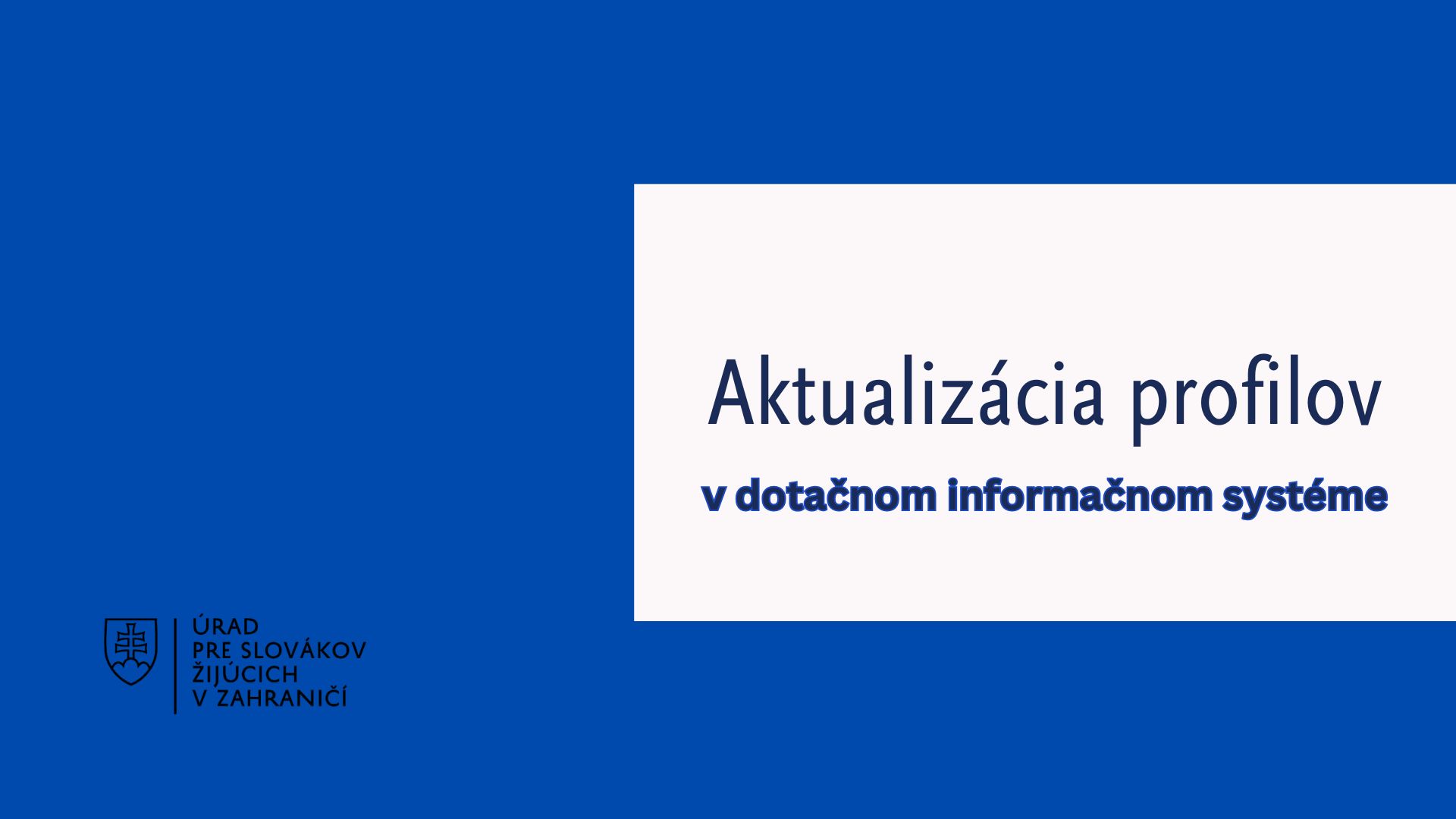 dekorácia, nadpis s logom ÚSŽZ