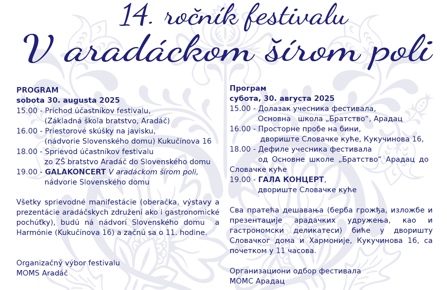 Program festivalu