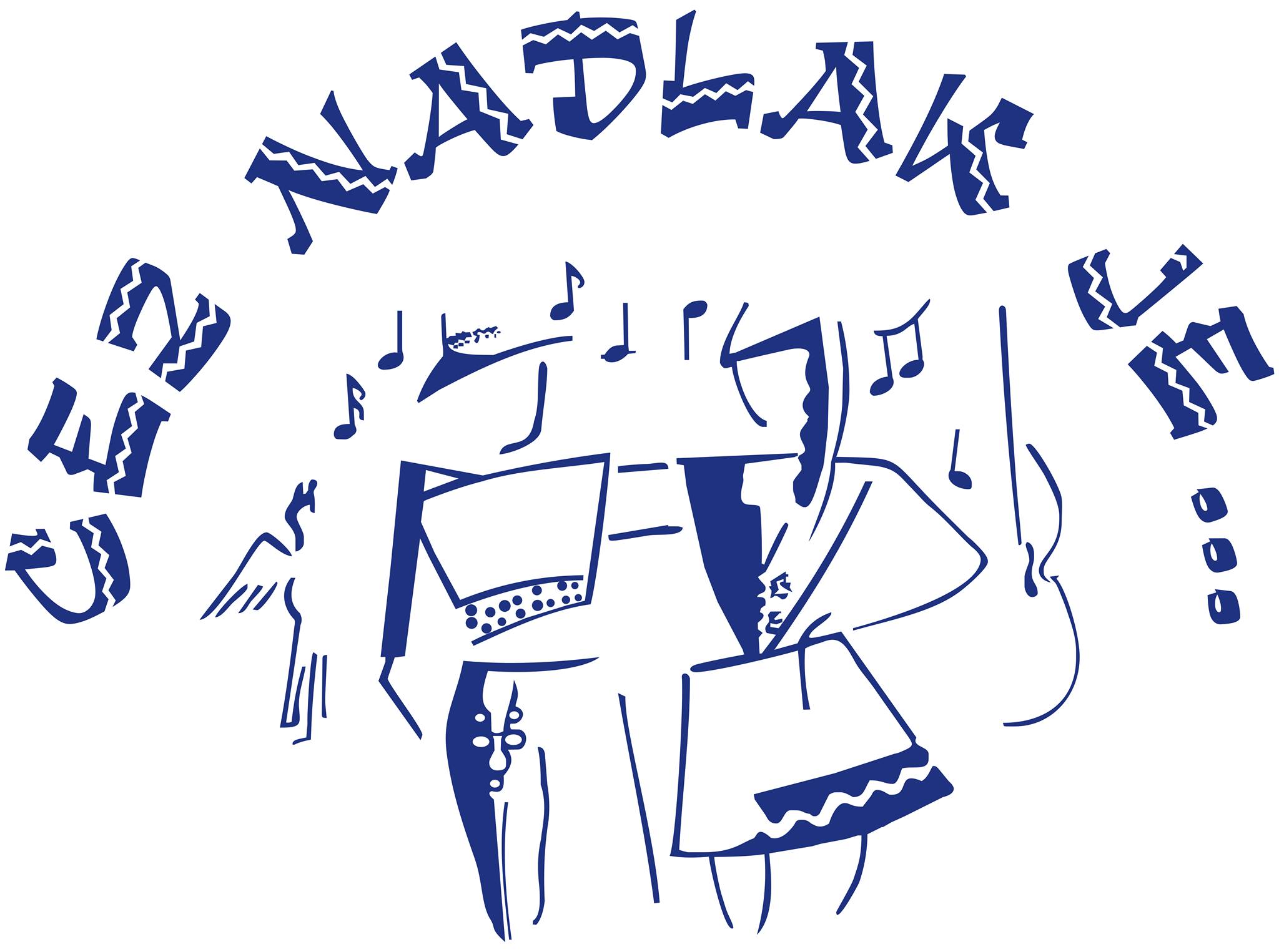 Cez Nadlak je, modré logo na bielom pozadí
