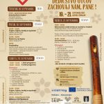 Plagát k podujatiu, hnedá farba, béžové pozadie, fujara