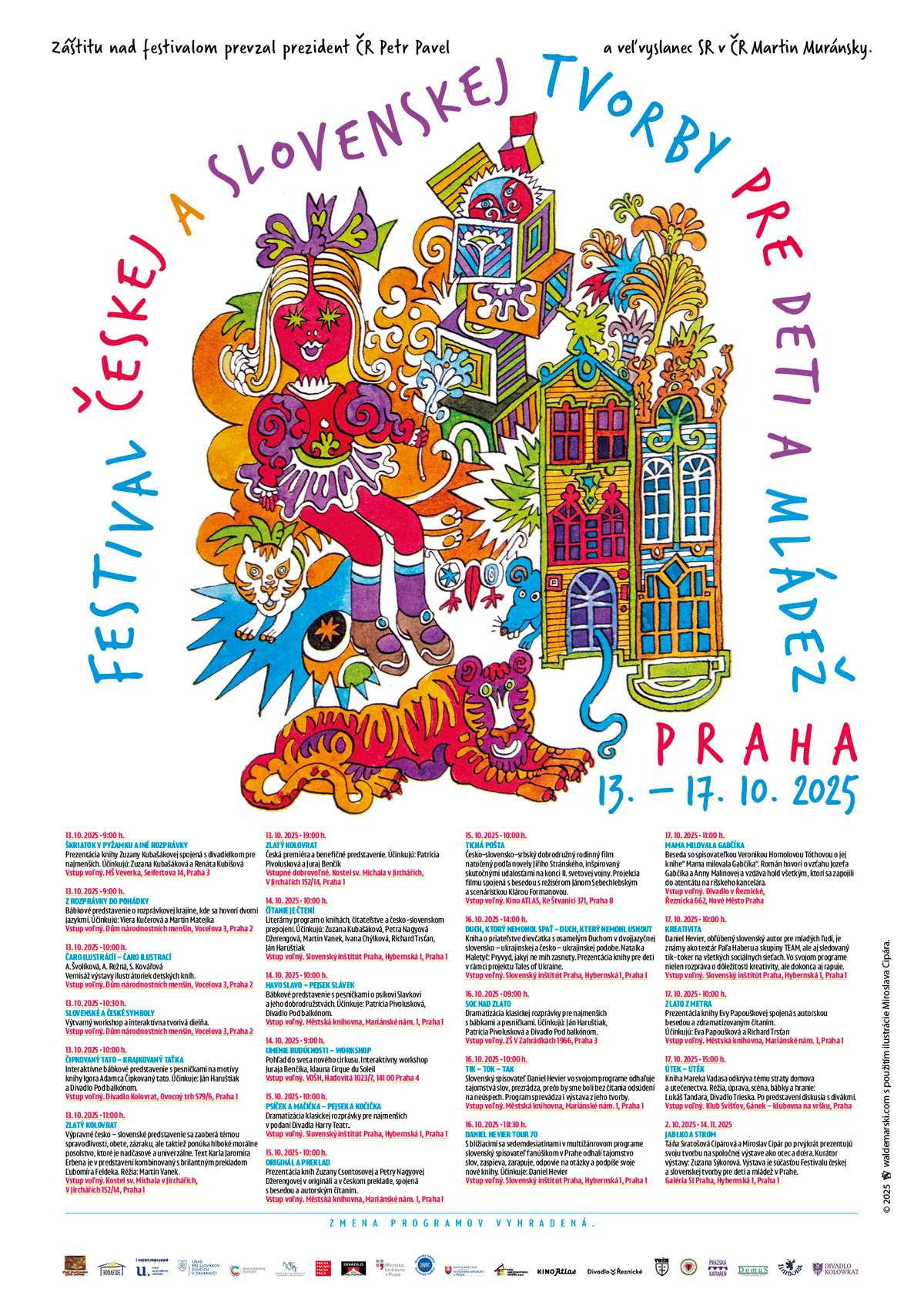 Plagát FESTIVAL, farebný, detské motívy