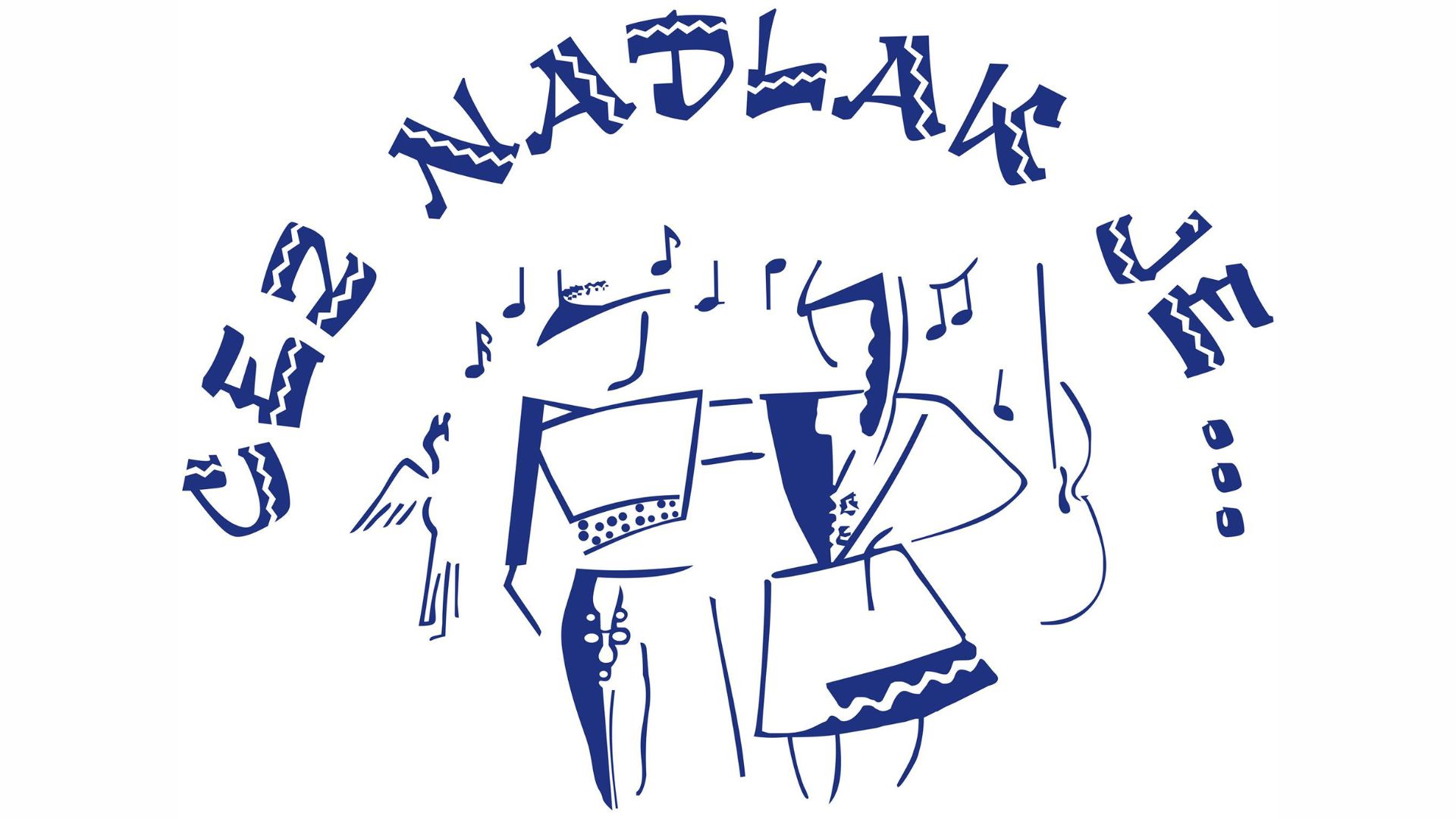 Cez Nadlak je, modré logo na bielom pozadí