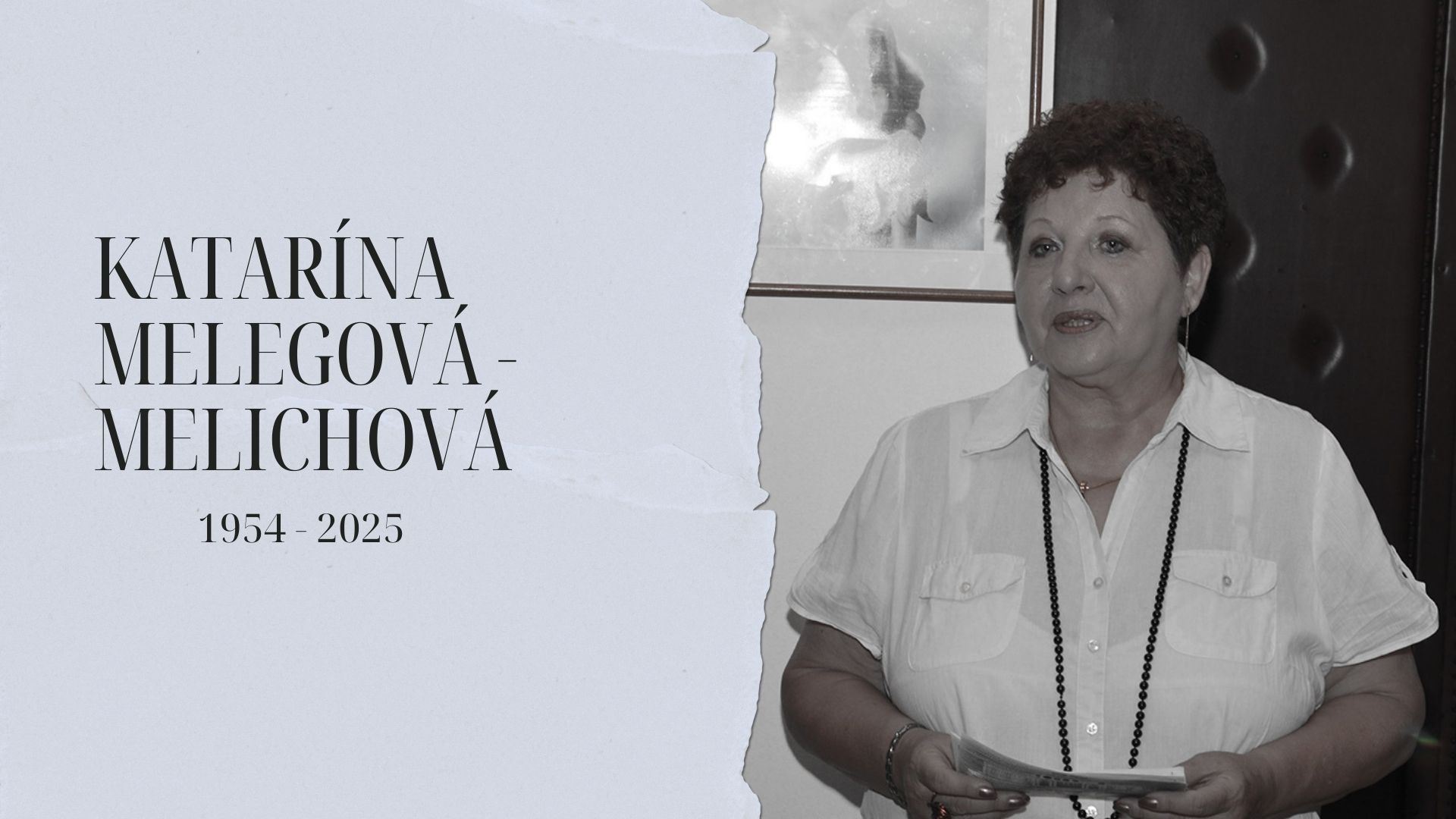 Katarína Melegová - Melichová, čiernobiela fotografia