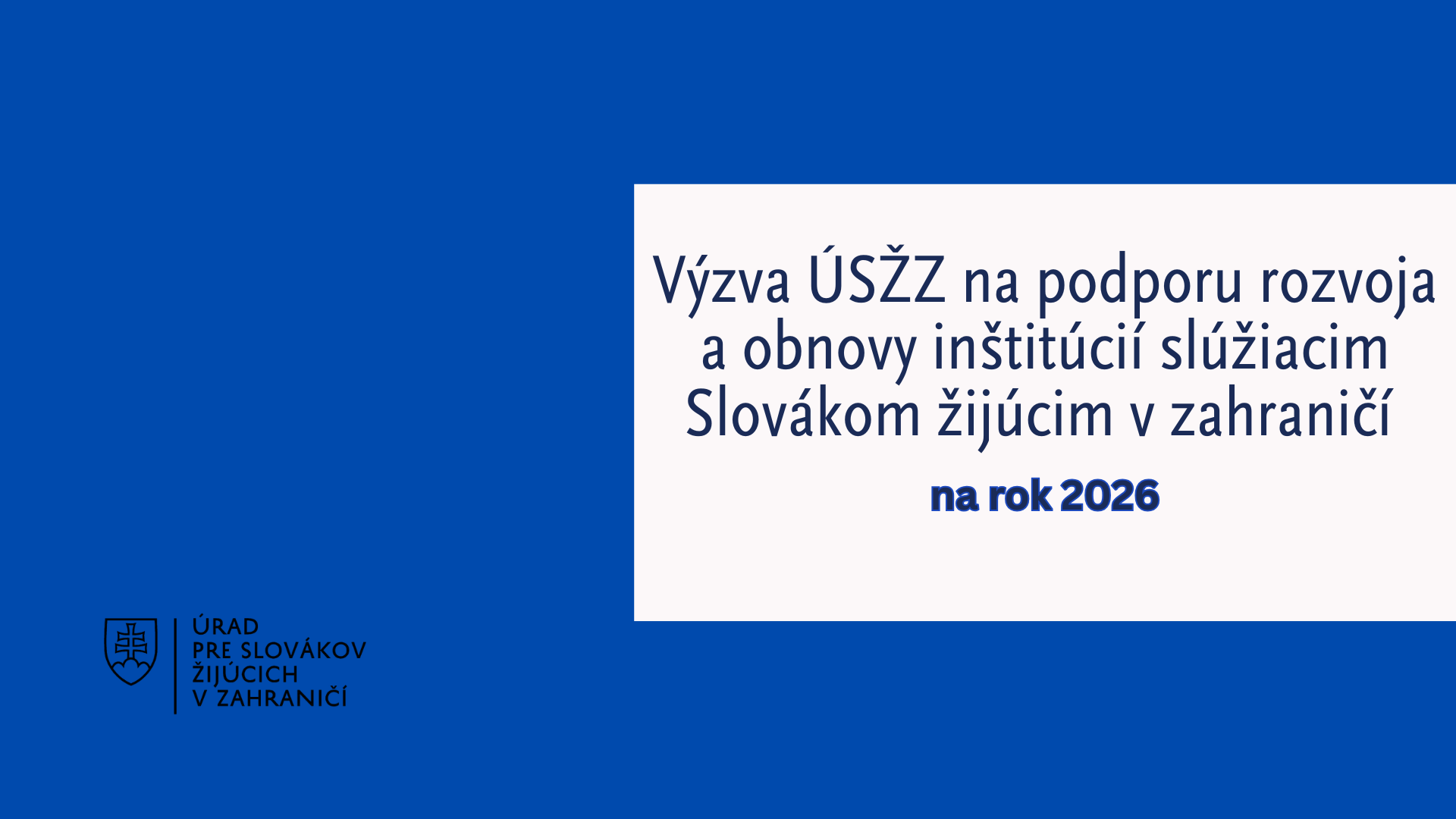 oznam s logom ÚSŽZ