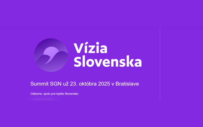 Logo SGN, fialové pozadie