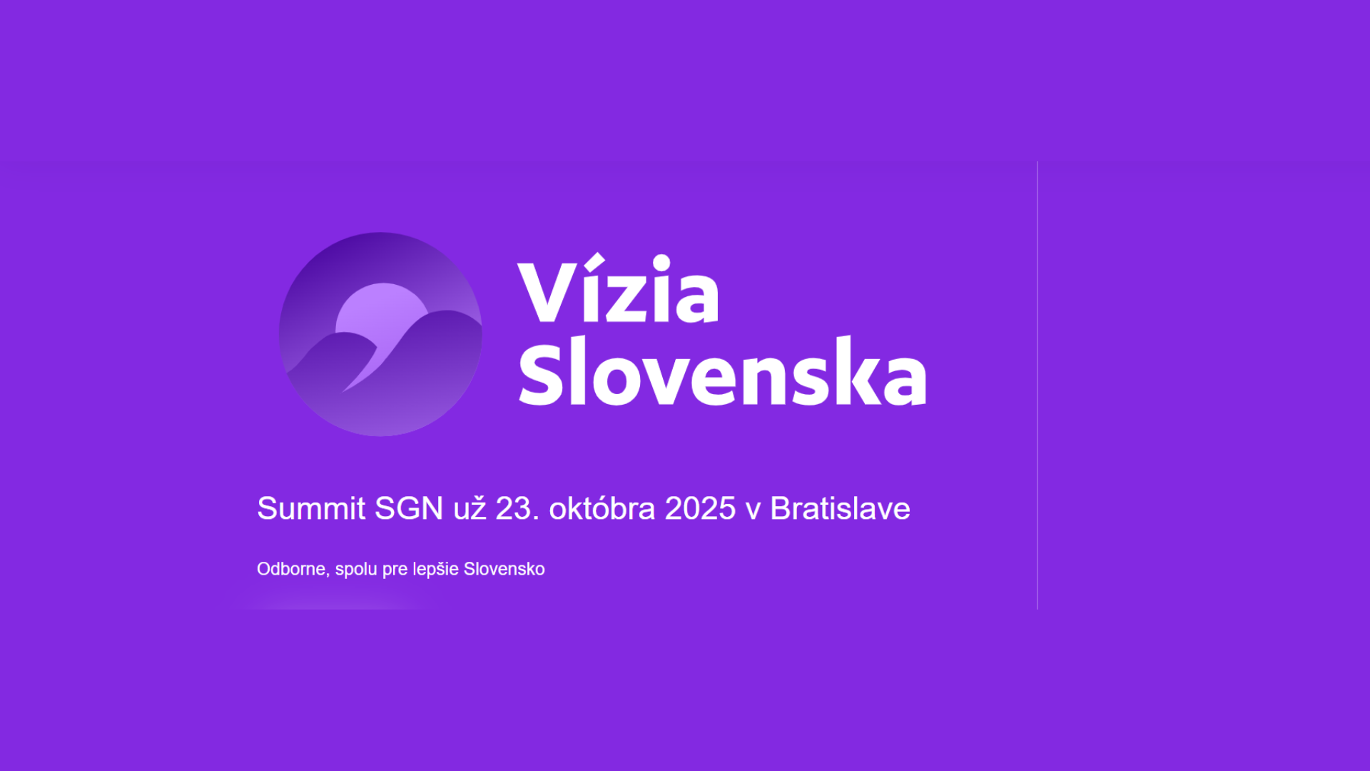 Logo SGN, fialové pozadie