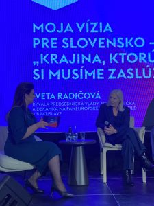 Konferencia, Iveta Radičová diskutuje s moderátorkou