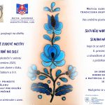 Pozvanka na dielňu, maľovaný modrý kvet