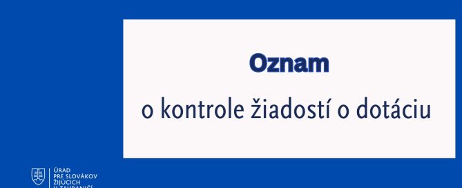 oznam, banner, logo ÚSŽZ