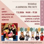 Deti v maskách, výjav z divadelného predstavenia