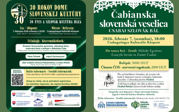 plagáty pozývajúce na oslavy