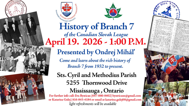 Plagát, logo kanadskej ligy a staré čiernobiele fotky