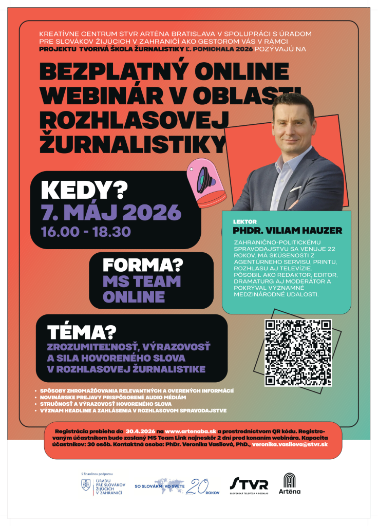 Plagát pozývajúci na webinár