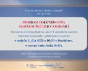 Pozvánka na pamätný Deň Slovákov žijúcich v zahraničí - text s info, v pozadí slnečné lúče