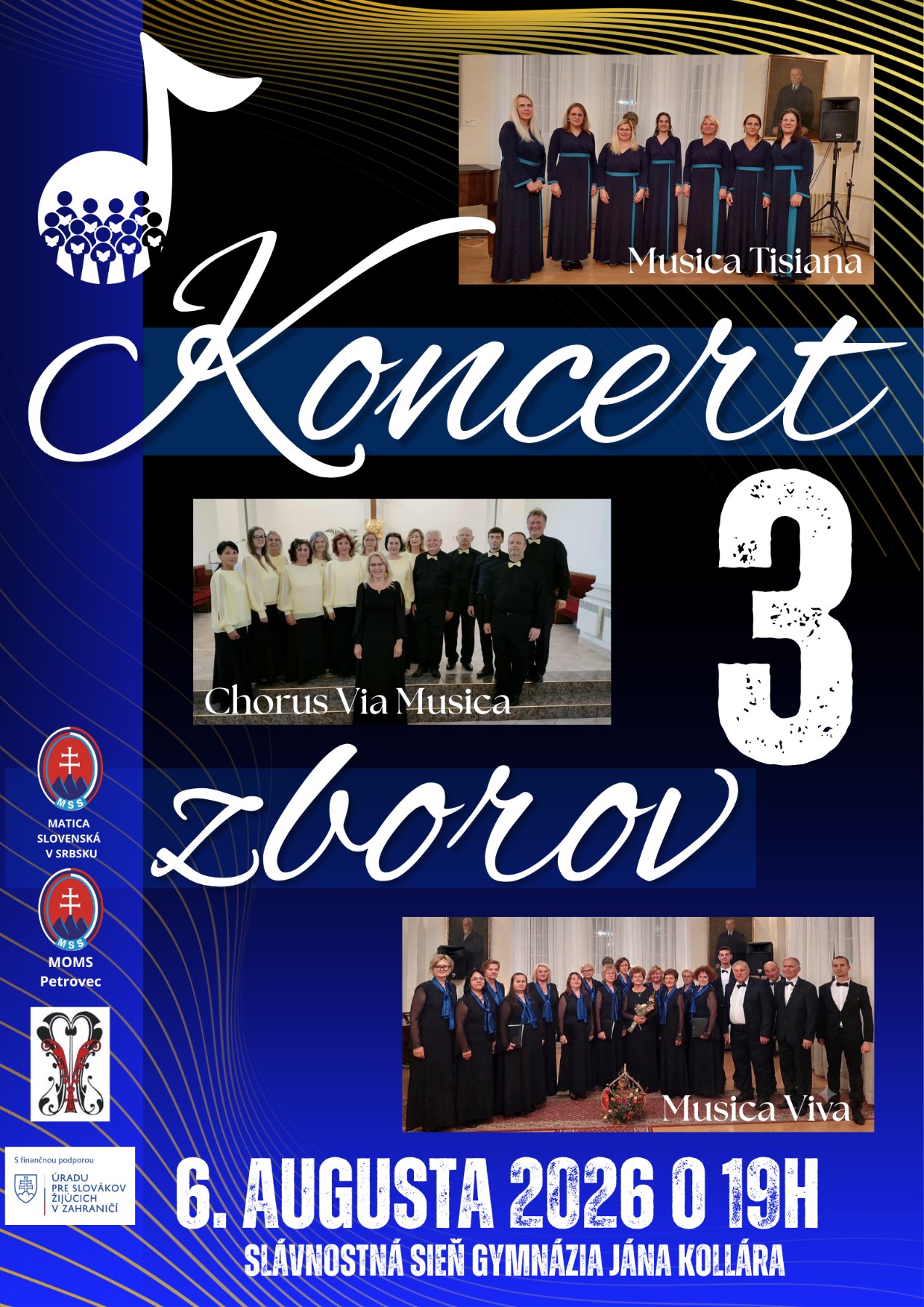 Koncert zborov plagát