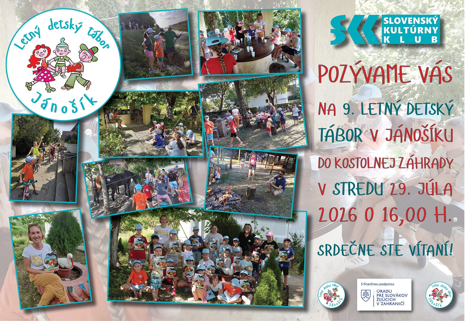 Pozvánka 9. ročník letného tábora pre deti Jánošík
