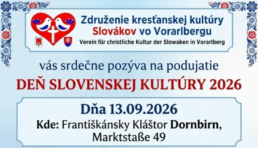 Deň slovenskej kultúry pozvánka
