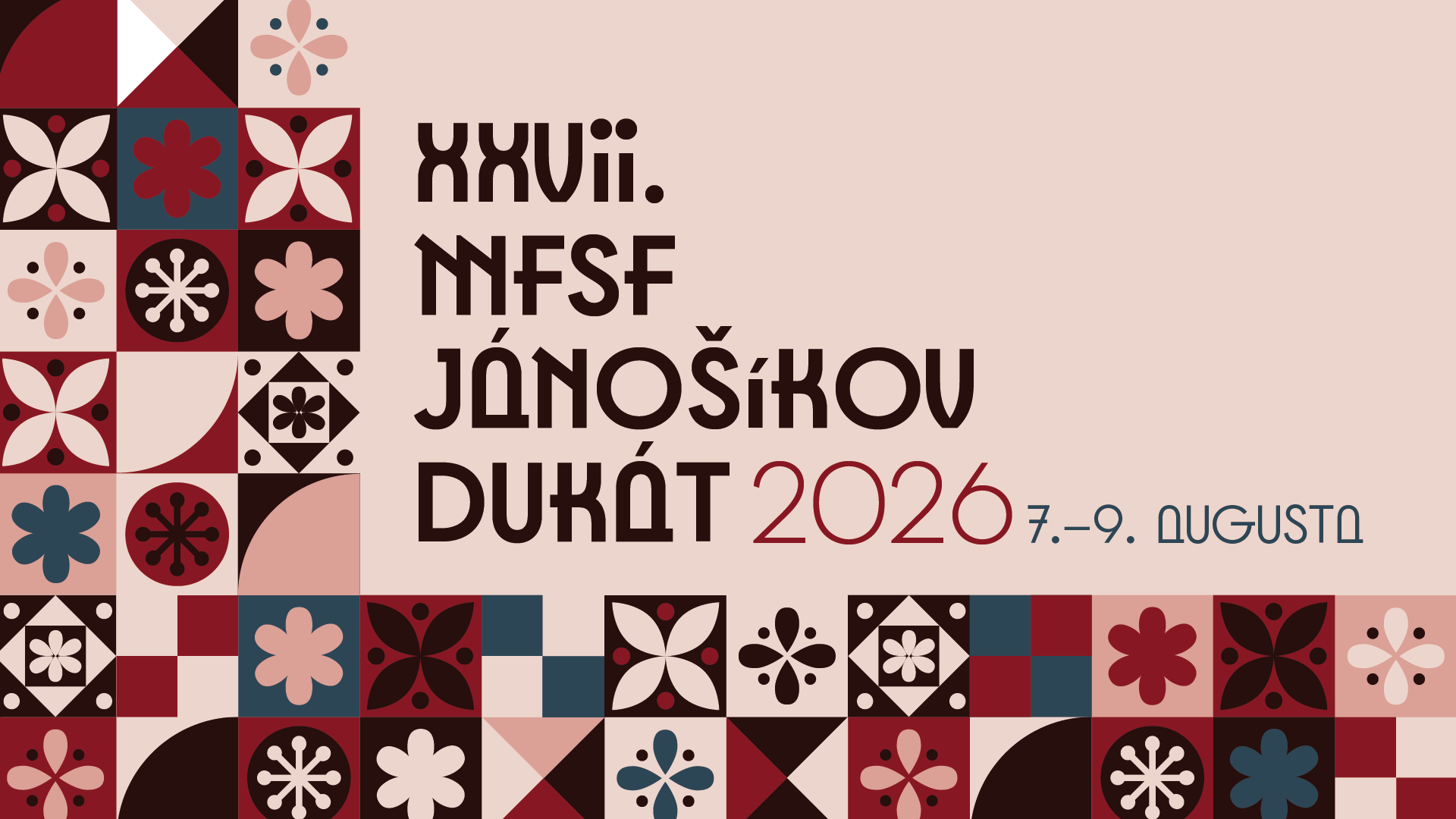 dekoračný banner s motívom festivalu