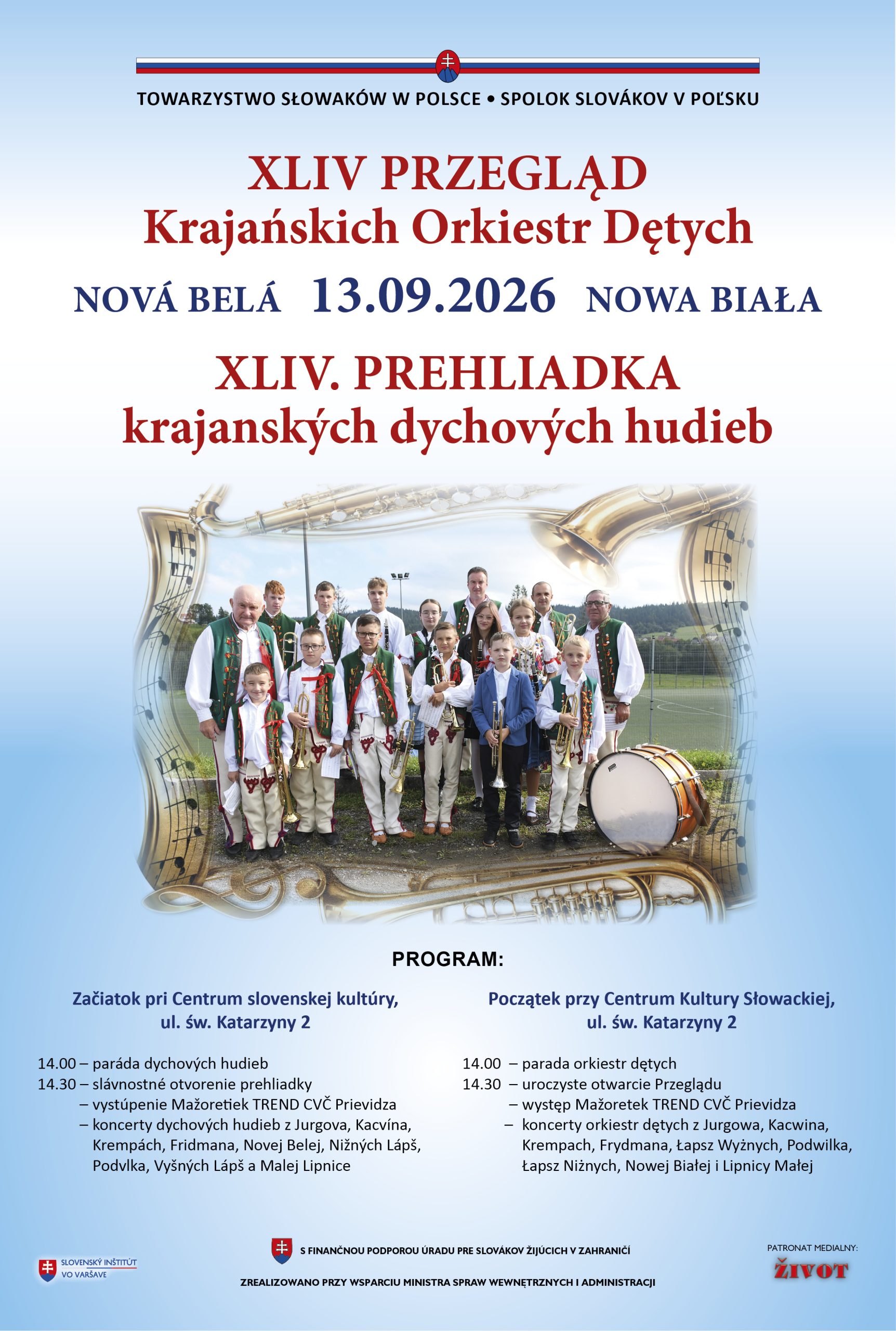 Plagát s fotkou folkloristov