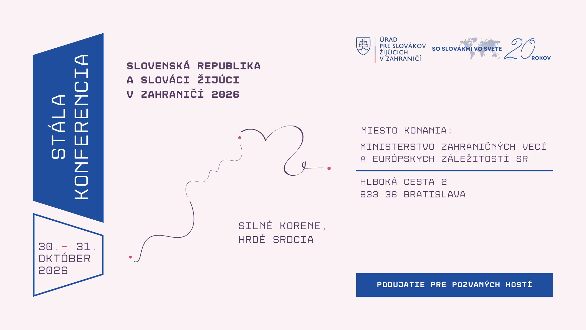 Pozvánka Stála konferencia 2026 Pozvánka Stála konferencia 2026