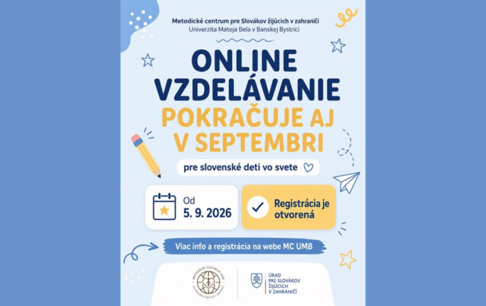 Plagát s temínom prvého stretnutia - 5. september, logo MC UMB a ÚSŽZ, výzva na pokračovanie