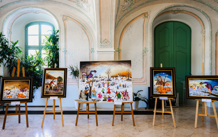 foto z výstavy, záber z interiéru paláca