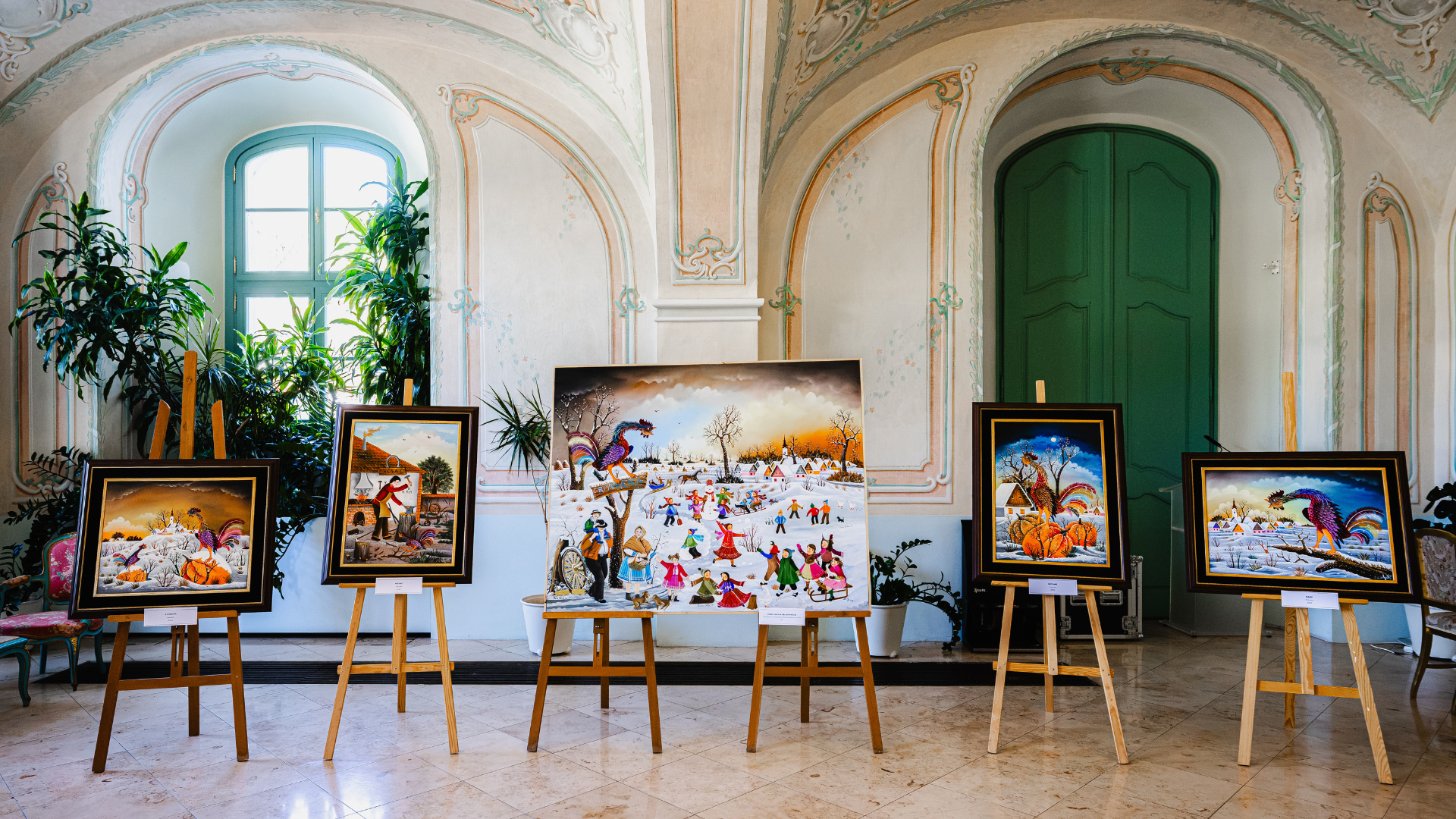 foto z výstavy, záber z interiéru paláca