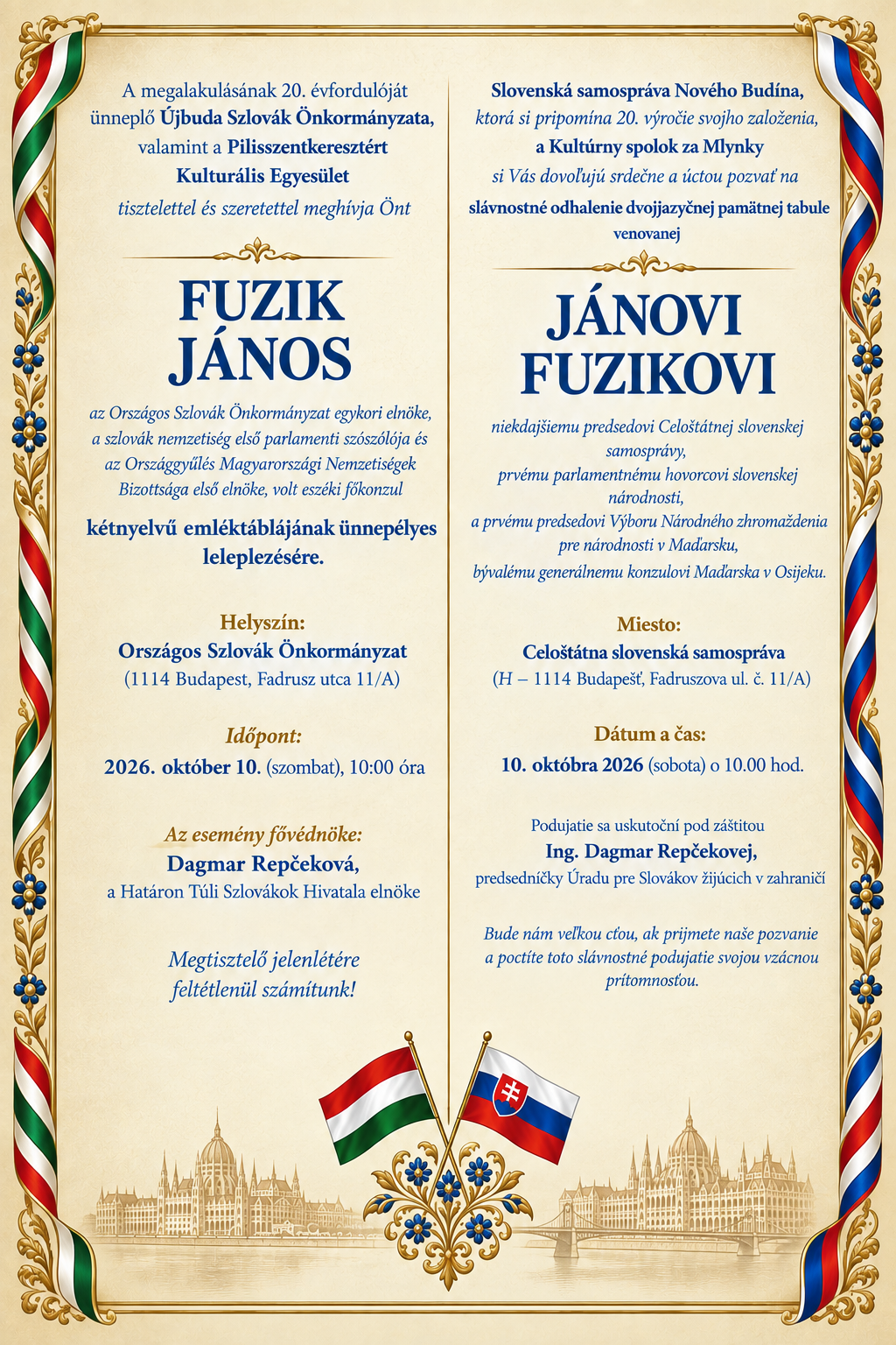 POZVÁNKA In memoriam Ján Fuzik